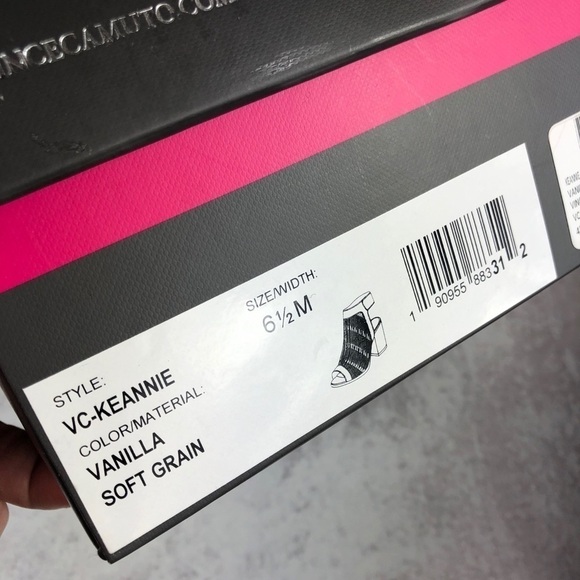 New Vince Camuto keannie blush leather heels 6.5 - Picture 7 of 8